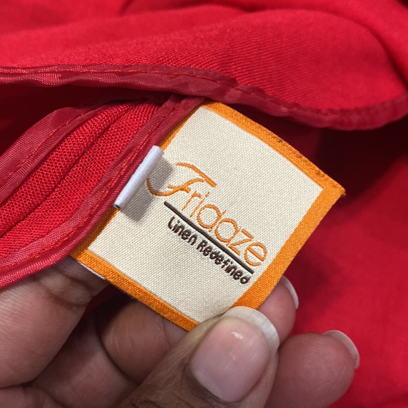 Fridaze Linen Redefined zip front swing 100% Linen jacket sz 1X red - Picture 3 of 7